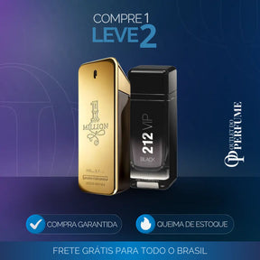 Combo 2 Perfumes Masculinos Importados (100ml) - 1 million, 212 vip [QUEIMA DE ESTOQUE]